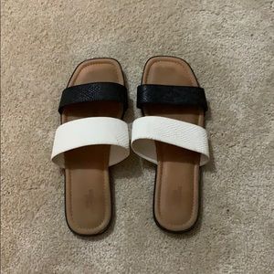 Urban Outfitters Black and White Sandal